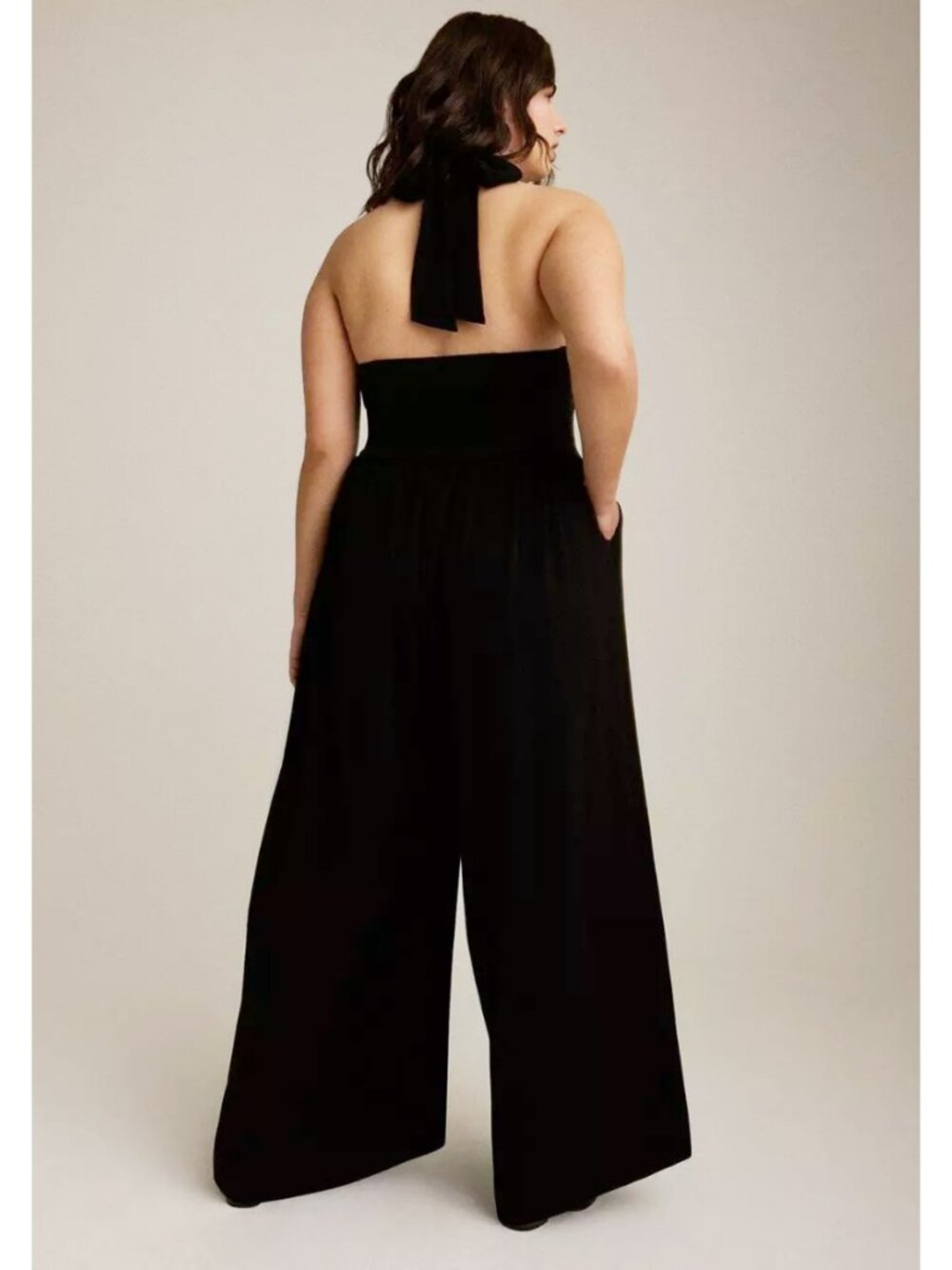 NWT Torrid 2 Festi Black Halter Jumpsuit with Lace Detail 2X 18 20 - Picture 5 of 11